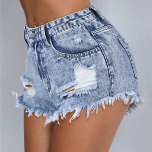 Cotton On Denim Blue Shorts - Picture 3 of 4